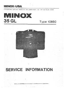 Minox 35 GL manual. Camera Instructions.